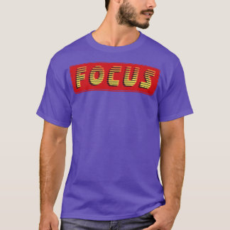 Fokusera Vintagens återloppstext T Shirt