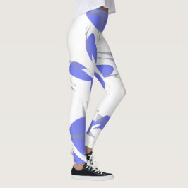 Fokuserad Abstrakt av pastellviolett Lila Art Legg Leggings