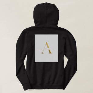 Fokuserad disciplin framgång minimalistisk gulddes hoodie