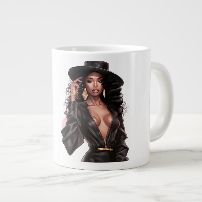 fokuserad och fantastisk Mugg Jumbo Mugg (Framsida höger)