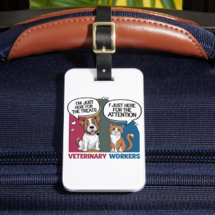 Fokuserad Retro-Vintage-veterinärgåva Bagagebricka