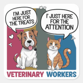 Fokuserad Retro-Vintage-veterinärgåva Fyrkantigt Klistermärke