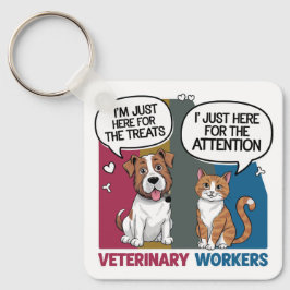 Fokuserad Retro-Vintage-veterinärgåva Nyckelring