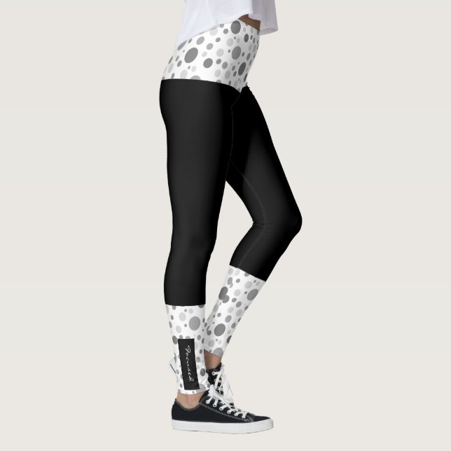 Fokuserade färgämnen i Abstrakt av Bollar Leggings (Höger)