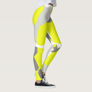 Fokuserade konsthämningar av pastelliserad Gult G Leggings