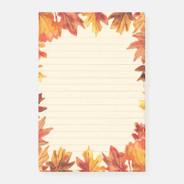 Fokuserar: Hösten Löv Post-it Block (Framsida)