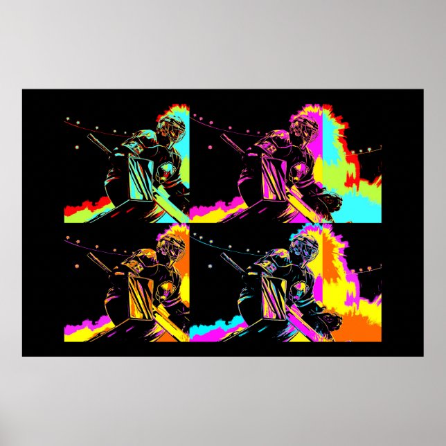 Fokuserat och Redo - Ice Hockey Goalie Poster (Framsidan)