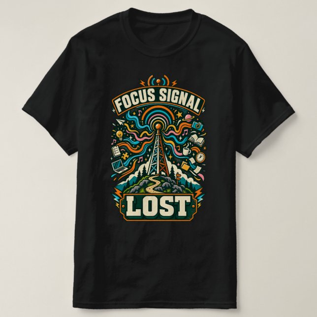 Fokussignal förlorat Retro Radio Tröja (Design framsida)