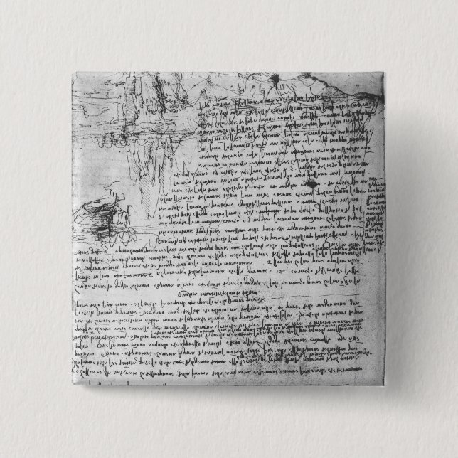 Fol.145v-b sida från Das Vinci anteckningsbok Knapp (Framsida)