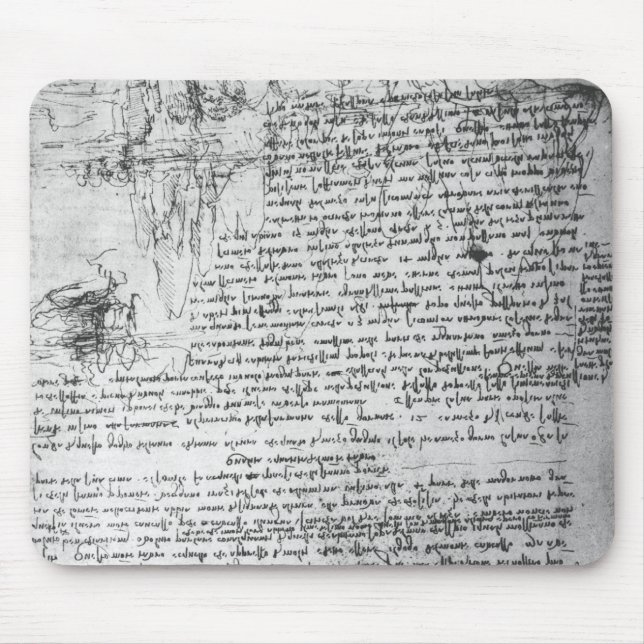 Fol.145v-b sida från Das Vinci anteckningsbok Musmatta (Framsidan)