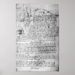Fol.145v-b sida från Das Vinci anteckningsbok Poster