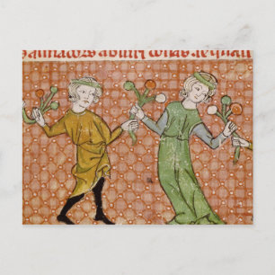 Fol.215v Temptation: Ett danande par Vykort