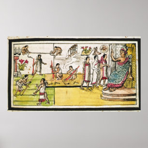 Fol.40r Construction of Tenochtitlan, 1579 Poster