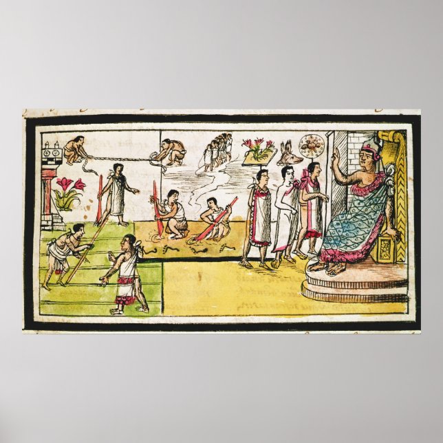 Fol.40r Construction of Tenochtitlan, 1579 Poster (Framsidan)