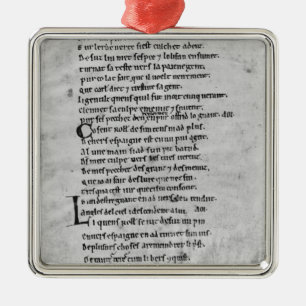 Fol.43 'sången av Roland Julgransprydnad Metall