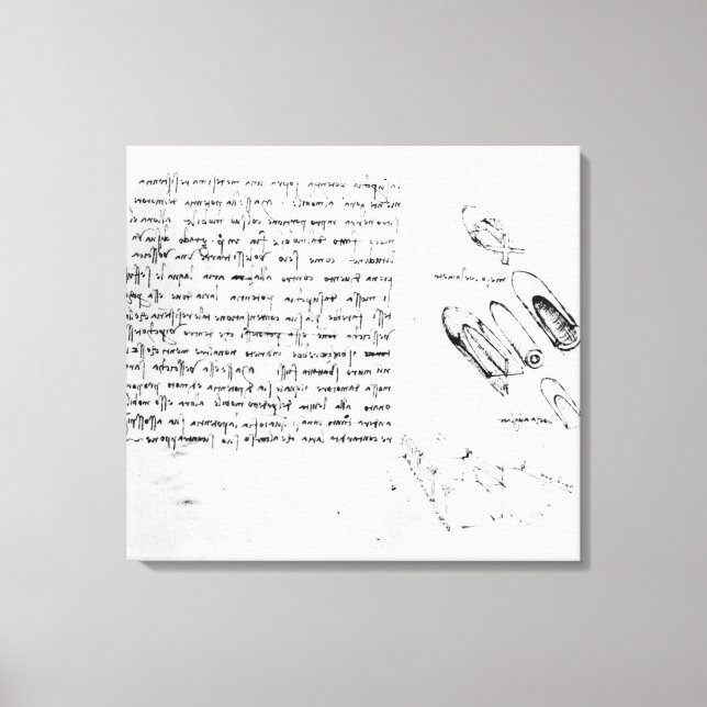 Fol. 49v från Codex Arundel 263, 1490s-1518 Canvastryck (Framsida)