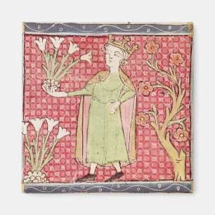 Fol.58v.april: Picking Flowers Magnet