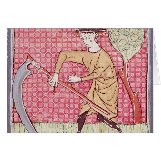 Fol.58v Juni: Slåtter Hälsningskort (Framsidan Horizontal)