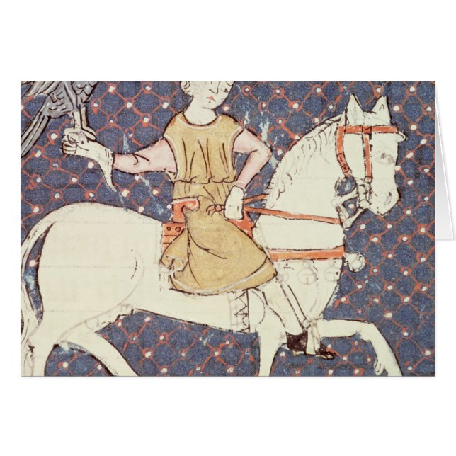 Fol.58v-maj: Falconry Hälsningskort (Framsidan Horizontal)