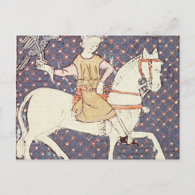 Fol.58v maj: Falconry Vykort (Framsida)