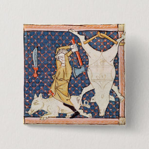Fol.59v December: Dödande grisar Knapp