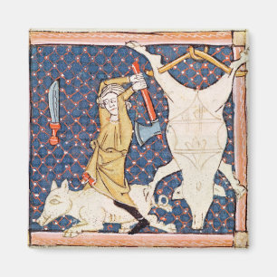 Fol.59v December: Dödande grisar Magnet