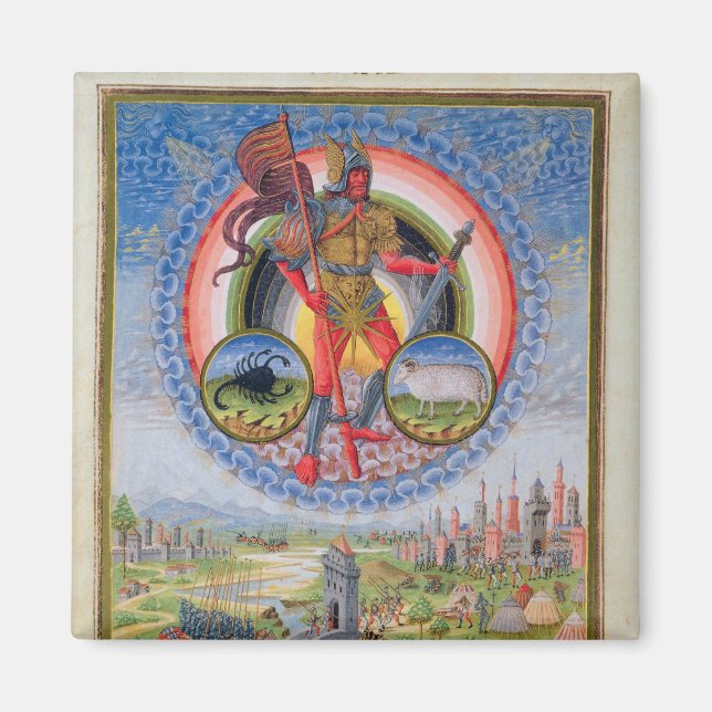 Fol.7v The Planet Mars, från "De Sphaera", 1470 Magnet (Framsidan)