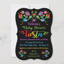 FolArt Embroidery Mexican Fiesta Baby Shower Inbjudningar