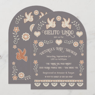 Folart Mexican Cielito Lindo Baby Shower Arch Inbjudningar