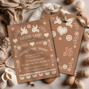 Folart Mexican Cielito Lindo Baby Shower Inbjudningar