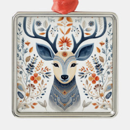 FolArt Scandiniavian Reindeer jul Julgransprydnad Metall