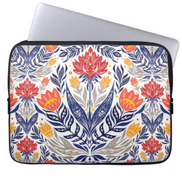 Folblommor mönster laptop fodral