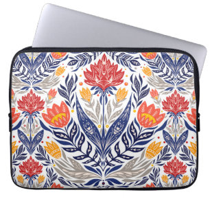 Folblommor mönster laptop fodral