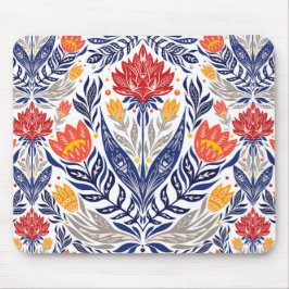 Folblommor mönster musmatta