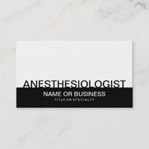 fold ANESTHESIOLOGIST Visitkort
