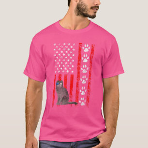 Fold Cat 4 juli Patriotic American T Shirt