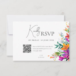Fold Colorful Blommigt SommarChic Flower Bröllop OSA Kort