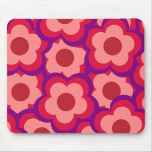 Fold Färg Retro Hippie Flower Mönster Musmatta