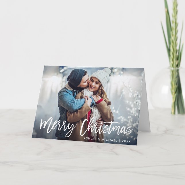 Fold för Penselstjärnfoto God jul Helgkort (Framsida)