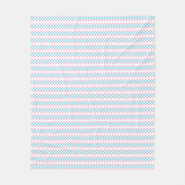 Fold Proud Transgender Pride Flagga Färg Polkadots Fleecefilt (Framsidan)