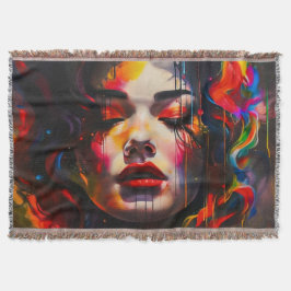 Fold Surreal Porträtt Filt