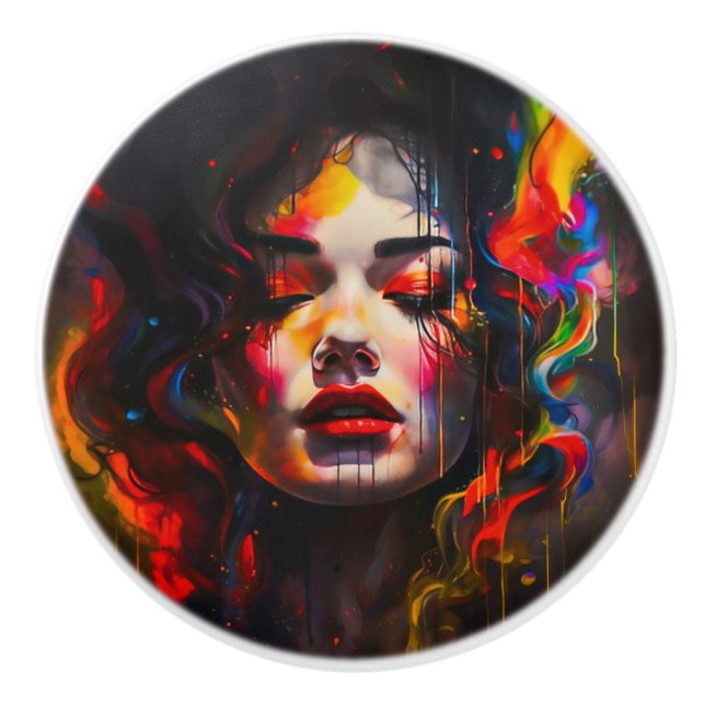 Fold Surreal Porträtt Knopp (Framsidan)