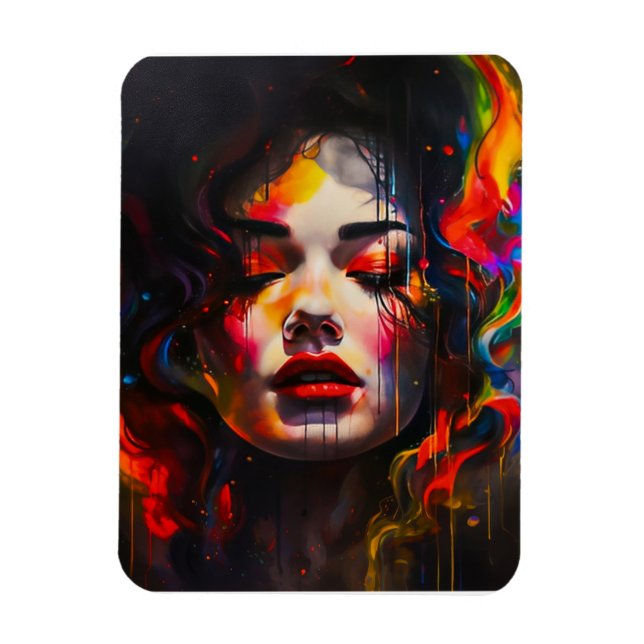 Fold Surreal Porträtt Magnet (Vertikal)