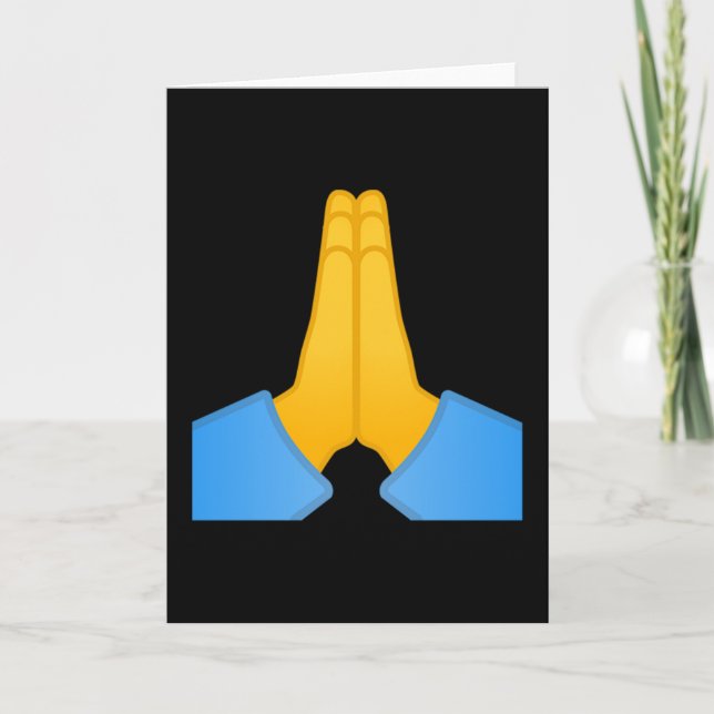 Foldad Händer Emoji Kort (Framsida)