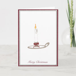 Folded Christmas Greeting Card (candle) Kort