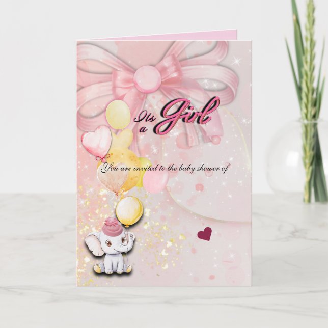 Folded Elephant Card Kort (Framsida)