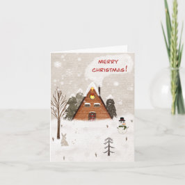 Folded Greeting Card "Cozy Christmas" Kort