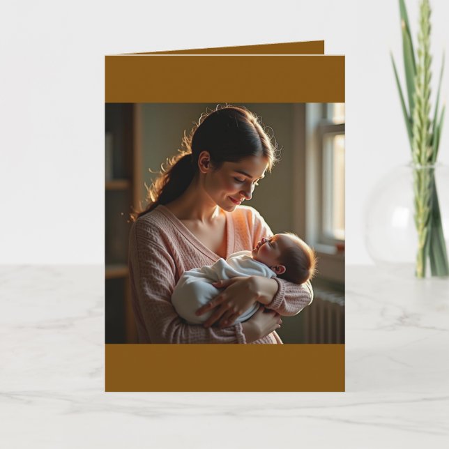 Folded Greeting Card for Mother's Day Kort (Framsida)