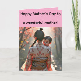 Folded Greeting Card for Mother's Day Kort