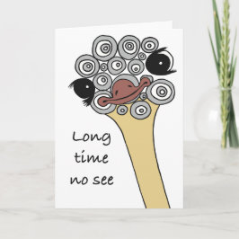 Folded Greeting Card Long time no see Kort